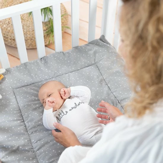 Novéy - Boxkleed 75x95 Cm - Sterren - Grijs - Beige - Baby - Speelkleed 7 Novéy - Boxkleed 75x95 Cm - Sterren - Grijs - Beige - Baby - Speelkleed - Afbeelding 7