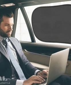 ALFA LIFESTYLE® Statische Zonneschermen – SHADE PRO V2 - Zwart Zonnescherm – UV Protectie Bescherming - Zonwering Auto - 2 Stuks -Zwitsal - Winkel 550x550 1129