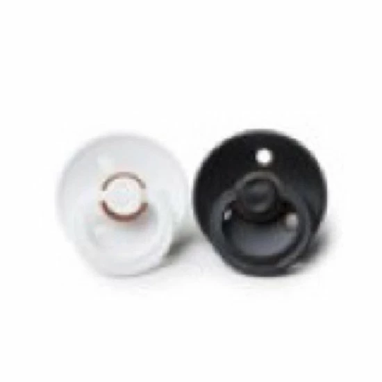 Bibs Fopspeen 6-18 Maanden Set 2 Stuks| Black + White |Maat 2 1 Bibs Fopspeen 6-18 Maanden Set 2 Stuks| Black + White |Maat 2