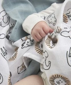 Meyco Animal Swaddle 3-pack - Hydrofiel - Multicolor - 120x120cm -Zwitsal - Winkel 550x550 176