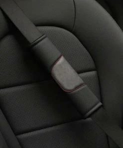 CaseProtect HG Luxe Gordel Covers - Set Van 2 Gordelhoezen - Zwart Leather Look - Zachte Gordel Hoes Beschermer - Ook Voor Kinderen - Audi / Mercedes / BMW / Toyota / Skoda / Volkswagen / Peugeot / Renault / Volvo - Auto Accessoires - Gordelhoes Gordelbeschermer