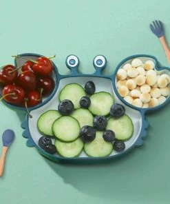 KimDo Kinderbord Met Vakjes En Een Zuignap - Roze - Siliconen Bord - Antislip - Kinderen - Kinderservies- Baby Servies - Baby Bordje -Zwitsal - Winkel 550x550 254