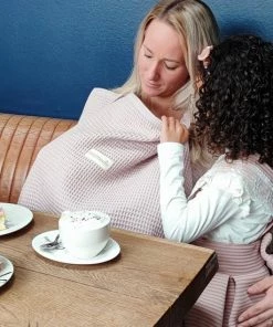 Moments Borstvoedingsdoek Premium, Roze, OEKO- TEX, Ademend, Luxe Voedingsdoek, Borstvoedingsschort, Stijlvolle Doek, Wafel -Zwitsal - Winkel 550x550 320