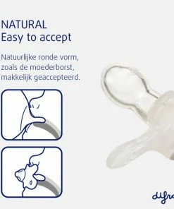 Difrax Fopspeen 6+ Maanden Natural Speen - Blauw/Sky - 2 Stuks -Zwitsal - Winkel 550x550 342