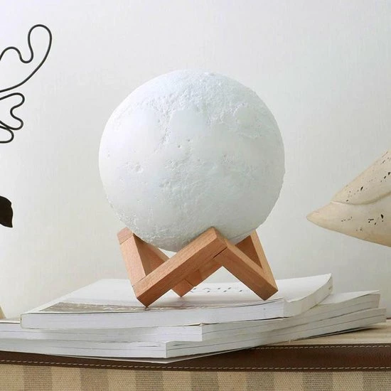 Nixnix - Maan Lamp 15 Cm Extra Groot - Lamp Kinderkamer - Moon Light - Milieuzuining +AA - 6 Uur Powerbatterij - 16 Kleuren Incl. Dimfunctie Nachtlampje Kind - LED Nachtlamp 3 Nixnix - Maan Lamp 15 Cm Extra Groot - Lamp Kinderkamer - Moon Light - Milieuzuining +AA - 6 Uur Powerbatterij - 16 Kleuren Incl. Dimfunctie Nachtlampje Kind - LED Nachtlamp - Afbeelding 3