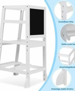 Alizendeh Naturel Learning Tower - Leertoren Keukenhulp - Leertoren - Opstapje - Antislip Opstapje - Kindertrap - Leertoren Peuters - Leer Toren - Naturel Learning Tower -Zwitsal - Winkel 550x550 443