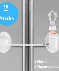 Gohh? Gohh Koelkast Sloten Met Magneetsleutels 2 Stuks Wit