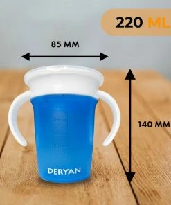 Deryan Luxe Quuby Drinkbeker 360 Trainer - Oefenbeker - Antilekbeker - 2 Stuks - Grijs / Blauw -Zwitsal - Winkel 550x550 498