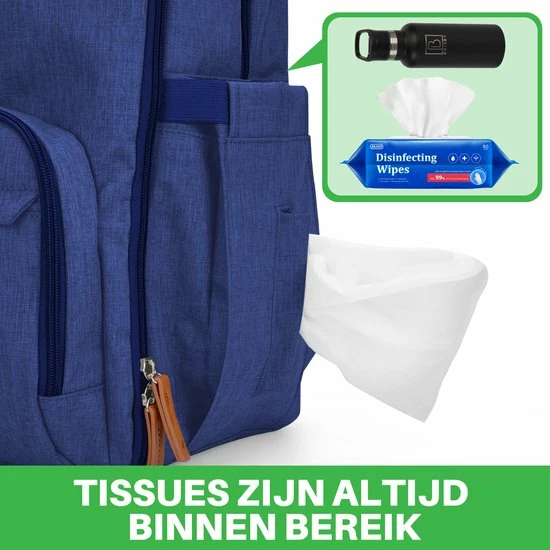 Brisby Slijtvaste Luiertas – Verzorgingstas – Met Buggymontage - Blauw 3 Brisby Slijtvaste Luiertas – Verzorgingstas – Met Buggymontage - Blauw - Afbeelding 3