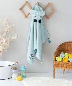 BiggDesign Milk&Moo - Baby Badcape - Babyhanddoek Met Kap - 0-2 Jaar - Blauw -Zwitsal - Winkel 550x550 546