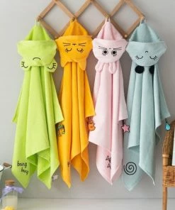 BiggDesign Milk&Moo - Baby Badcape - Babyhanddoek Met Kap - 0-2 Jaar - Blauw -Zwitsal - Winkel 550x550 547