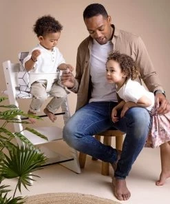 Ukje Kussenset - Geschikt Voor Stokke Tripp Trapp Kinderstoel - Geplastificeerd - Wit - Geblokt -Zwitsal - Winkel 550x550 56