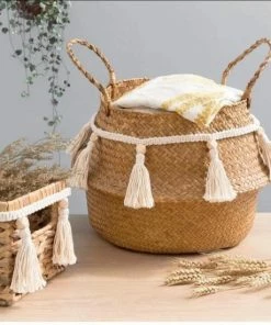 Plienskinderkamer.nl Slinger Kwastjes Bohemian Macrame Wand Decoratie Mand Kinderkamer Babykamer Beige -Zwitsal - Winkel 550x550 582