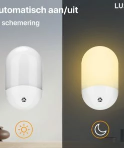 LUSQ? LUSQ - LED-nachtlampje Plug-in/stopcontact Nachtlampje Met Dag/nacht Sensor Werkt Op Stroom Warmlicht Voor In De Baby/kinder Kamer -Zwitsal - Winkel 550x550 631