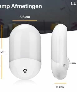 LUSQ? LUSQ - LED-nachtlampje Plug-in/stopcontact Nachtlampje Met Dag/nacht Sensor Werkt Op Stroom Warmlicht Voor In De Baby/kinder Kamer -Zwitsal - Winkel 550x550 636