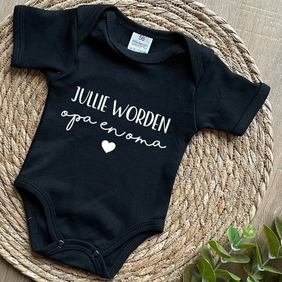 Merkloos Rompertje Met Tekst - Jullie Worden Opa En Oma - Zwart - Zwangerschapsaankondiging - Geboorte - Grootouders - Zwanger - Pregnancy Announcement - Pregnant - Romper 4 Merkloos Rompertje Met Tekst - Jullie Worden Opa En Oma - Zwart - Zwangerschapsaankondiging - Geboorte - Grootouders - Zwanger - Pregnancy Announcement - Pregnant - Romper - Afbeelding 4