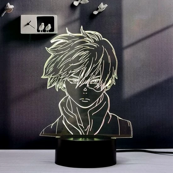 ANiMU 3D Lamp - 16 Kleuren - Todoroki - My Hero Academia - MHA - LED Illusie - Bureaulamp - Nachtlampje - Sfeerlamp - Dimbaar - USB Of Batterijen - Afstandsbediening - Anime Cadeau 2 ANiMU 3D Lamp - 16 Kleuren - Todoroki - My Hero Academia - MHA - LED Illusie - Bureaulamp - Nachtlampje - Sfeerlamp - Dimbaar - USB Of Batterijen - Afstandsbediening - Anime Cadeau - Afbeelding 2