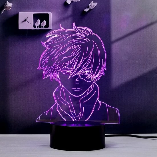 ANiMU 3D Lamp - 16 Kleuren - Todoroki - My Hero Academia - MHA - LED Illusie - Bureaulamp - Nachtlampje - Sfeerlamp - Dimbaar - USB Of Batterijen - Afstandsbediening - Anime Cadeau 3 ANiMU 3D Lamp - 16 Kleuren - Todoroki - My Hero Academia - MHA - LED Illusie - Bureaulamp - Nachtlampje - Sfeerlamp - Dimbaar - USB Of Batterijen - Afstandsbediening - Anime Cadeau - Afbeelding 3