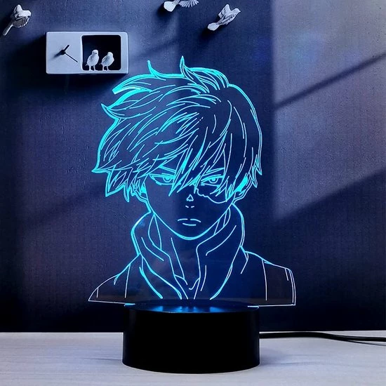 ANiMU 3D Lamp - 16 Kleuren - Todoroki - My Hero Academia - MHA - LED Illusie - Bureaulamp - Nachtlampje - Sfeerlamp - Dimbaar - USB Of Batterijen - Afstandsbediening - Anime Cadeau 4 ANiMU 3D Lamp - 16 Kleuren - Todoroki - My Hero Academia - MHA - LED Illusie - Bureaulamp - Nachtlampje - Sfeerlamp - Dimbaar - USB Of Batterijen - Afstandsbediening - Anime Cadeau - Afbeelding 4