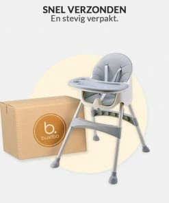 Buxibo 2in1 Baby Kinderstoel - Verstelbare Poten - Afneembare Dienblad - Eetstoel/Kinderstoeltje/Newborn - 92x62x77cm - Grijs -Zwitsal - Winkel 550x550 747