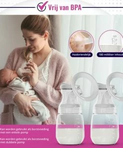 Babeza Dubbele Elektrische Borstkolf - 2x180ml Babyfles - USB Oplaadbaar - Incl. Kolfdagboek -Zwitsal - Winkel 550x550 771