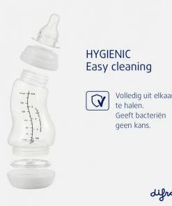 Difrax Anti-Colic 1-2-3 Doseer S-Babyfles Natural - 250ml - Zilver -Zwitsal - Winkel 550x550 784