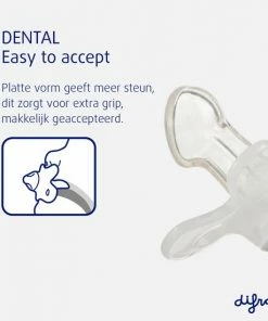 Difrax Fopspeen 12+ Maanden Dental - Oranje/Pumpkin - Orthodontische Speen - 2 Stuks -Zwitsal - Winkel 550x550 806