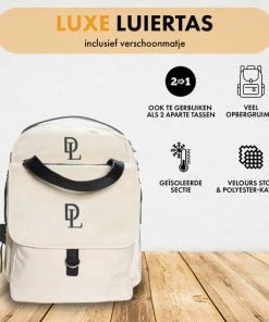 Deryan Luiertas Rugzak Met Verschoonmatje - Inclusief Flessenwarmhouder - Kinderwagenhaken En Isoleervak - Cream -Zwitsal - Winkel 550x550 880