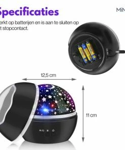 Nachtlampje Sterren Galaxy Projector Sterrenhemel Star Projector - Sterren Projector - 6 Lichtkleuren - Nachtlampje Kinderen - MINQY® -Zwitsal - Winkel 550x550 889