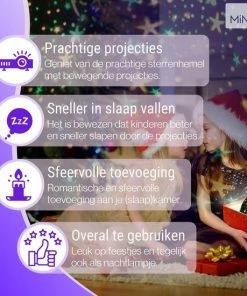 Nachtlampje Sterren Galaxy Projector Sterrenhemel Star Projector - Sterren Projector - 6 Lichtkleuren - Nachtlampje Kinderen - MINQY® -Zwitsal - Winkel 550x550 890