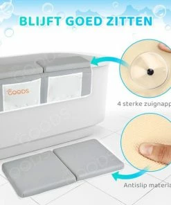 WithGoods® Bad Kniekussen En Armsteun Set – Anti Slip Mat - Badmat – Knee Pads – Badkussen – Kniemat - Grijs -Zwitsal - Winkel 550x550 942