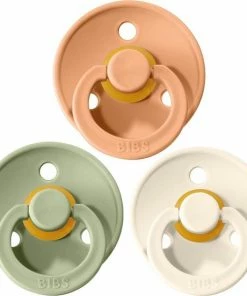 BIBS Fopspeen - Maat 2 (6-18 Maanden) - Peach, Sage En Ivory