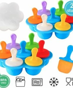 Trend24 Babyvoeding Bewaarbakjes - Bewaarbakjes Babyvoeding - Ijsvormpjes Siliconen - Vormpjes Voor Ijsjes - Babyvoedingsaccessoires - Multiset Van 2 Bakjes - 14 Porties - Diepvries, Magnetron & Vaatwasser Veilig - 100% BPA Vrij