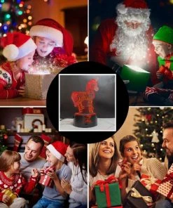 EZRIO SPORTS Nachtlampje Kinderen 3D Night Light LED Lamp 3D Lamp Tafellamp Slaapkamer Night Lamp Nachtlichtje Color Changing Unicorn Remote Control -Zwitsal - Winkel 550x558 4