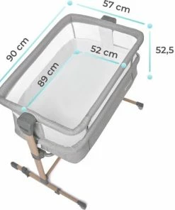 Kinderkraft Co Sleeper - Aanschuifwieg - Neste AIR - Grijs -Zwitsal - Winkel 550x559 1