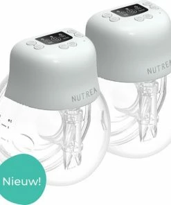 Nutrea EasyFlow 2 Stuks Elektrische Draadloze Borstkolf 28 Mm Handsfree Borstkolf Oplaadbare Accu Snelheid Aanpasbaar