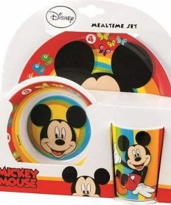 Simply For Kids Disney-Mickey-Ontbijtset;-3-delig-rood-maat-One-size