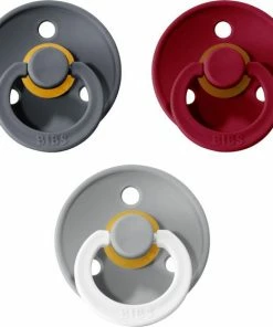 Bibs Fopspeen 18+ Maanden|Set 3 Stuks|Glow In The Dark Cloud, Iron, Ruby|Maat 3|T3