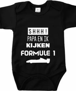 Merkloos Baby Rompertje Met Tekst - SHHH! Papa En Ik Kijken Formule 1 - Zwart - Maat 56 - F1 - Formula One - Max Verstappen - Cadeau - Kraamcadeau - Babyshower - Geboorte - Romper -Zwitsal - Winkel 550x559 8