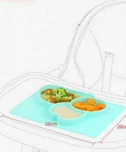 Luxema® - Placemat - Siliconen Placemat Met Bord En Lepel - Mintgroen - Antislip - Baby Placemat - Baby Bord - Baby Lepel - Kinderservies - Siliconen Kinderservies - Topcadeau -Zwitsal - Winkel 550x562 12