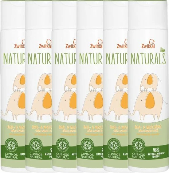 Zwitsal Naturals Bad- & Wascr Me - 6 X250ml - Voordeelverpakking 1 Zwitsal Naturals Bad- & Wascr Me - 6 X250ml - Voordeelverpakking