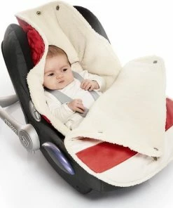 Wallaboo Su De-look Voetenzak - Past In De Autostoel - Pasgeboren Tot 12 Maanden - Met Een Teddy Voering - Rood Gestreept -Zwitsal - Winkel 550x564 5