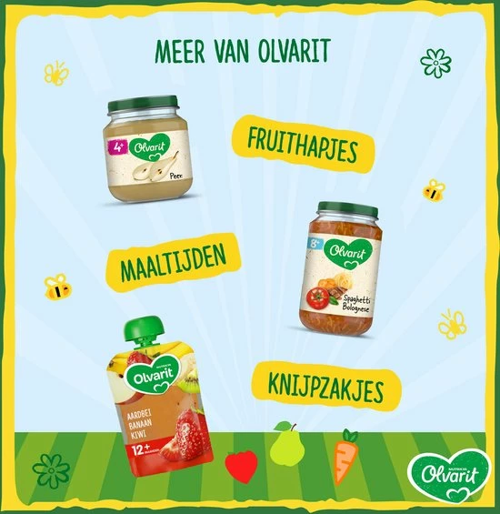 Olvarit Fruithapje 8+ Maanden - Appel Koek - 6 X 200g 5 Olvarit Fruithapje 8+ Maanden - Appel Koek - 6 X 200g - Afbeelding 5