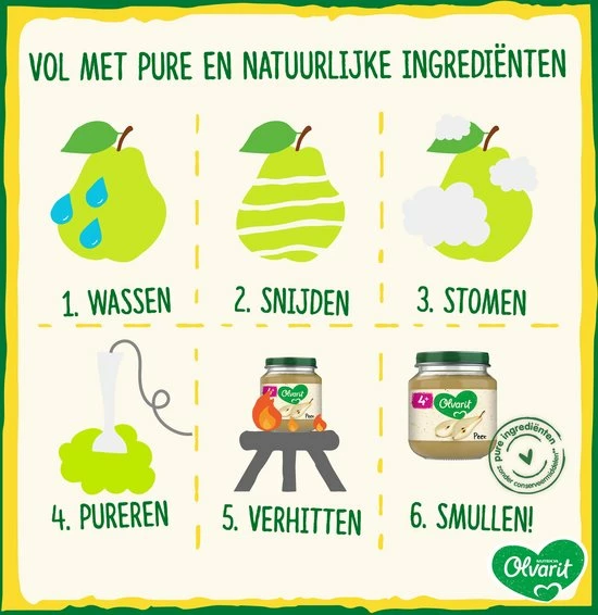 Olvarit Fruithapje 8+ Maanden - Appel Koek - 6 X 200g 4 Olvarit Fruithapje 8+ Maanden - Appel Koek - 6 X 200g - Afbeelding 4