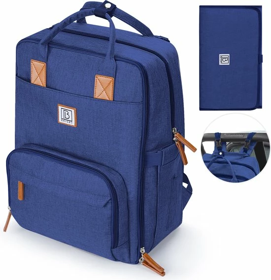 Brisby Slijtvaste Luiertas – Verzorgingstas – Met Buggymontage - Blauw 1 Brisby Slijtvaste Luiertas – Verzorgingstas – Met Buggymontage - Blauw