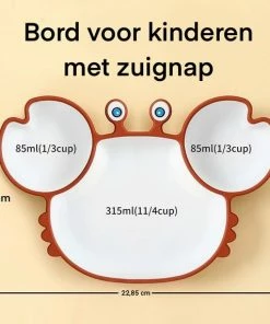 KimDo Kinderbord Met Vakjes En Een Zuignap - Roze - Siliconen Bord - Antislip - Kinderen - Kinderservies- Baby Servies - Baby Bordje -Zwitsal - Winkel 550x572 1