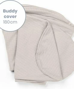 Doomoo Buddy Cover - Hoes Voor Voedingskussen Buddy - Biologisch Katoen - 180 Cm - Tetra Jersey Sand