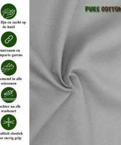 PURE HOME COTTON Hoeslaken 160x200 Katoen - Tot (30cm) - Jersey - Meer Kleuren - Strijkvrij - Lange Levensduur - Grijs -Zwitsal - Winkel 550x576 3