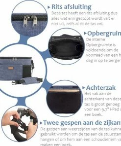 Achilles Kinderwagen Organizer | Buggy Tas Organizer - Wandelwagen Organizer - Luiertas - Telefoonhouder - Kinderwagen Accessoires -Zwitsal - Winkel 550x579 1