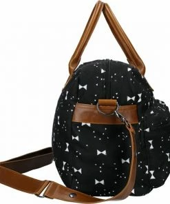 Kidzroom Black & White Luiertas - Zwart - Strikken - Verschoonmatje - Verstelbare Schouderband - Flessenhouder -Zwitsal - Winkel 550x591 2